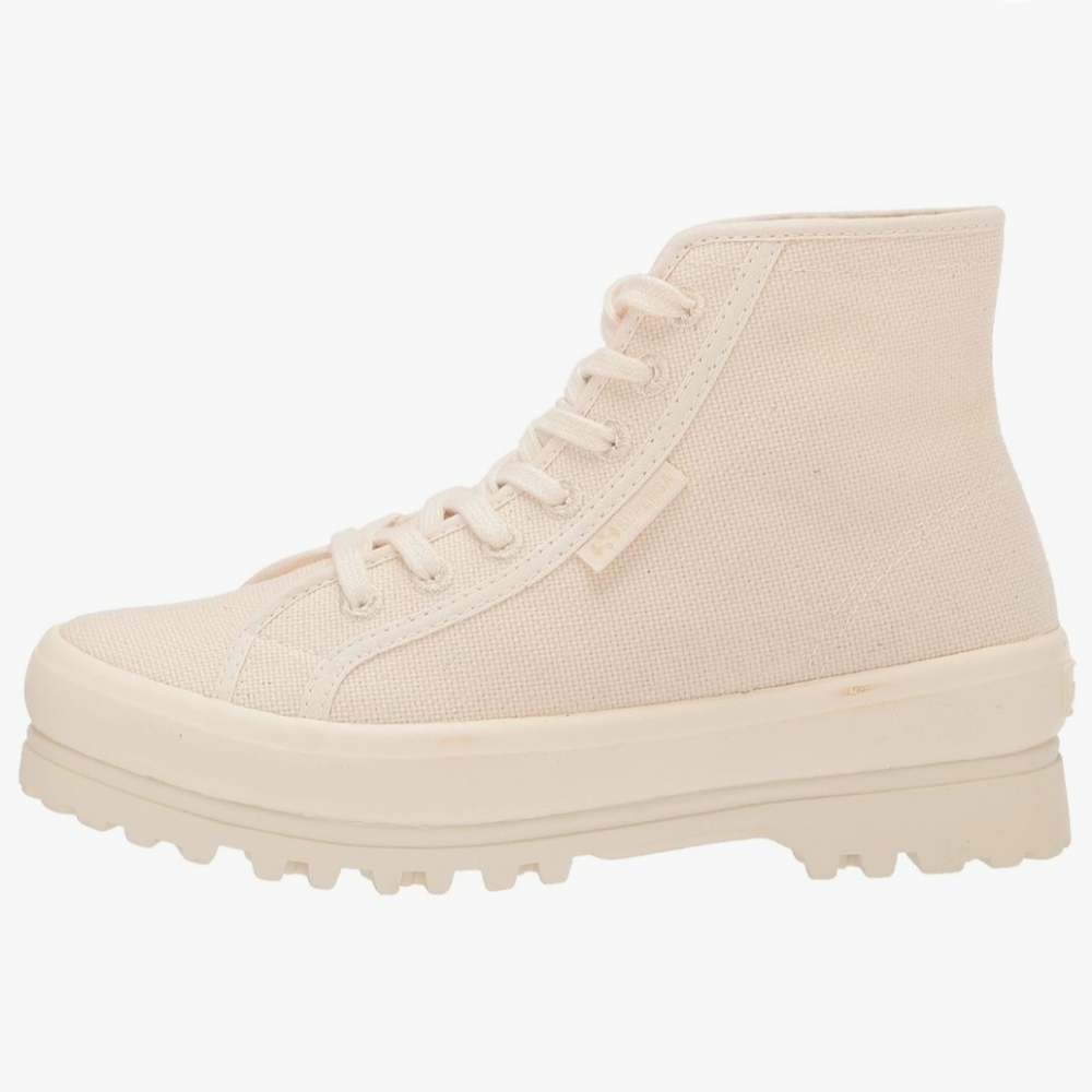 Superga Women's 2341- Alpina Organic Cotton Canvas Sneaker Off White Size 6.5